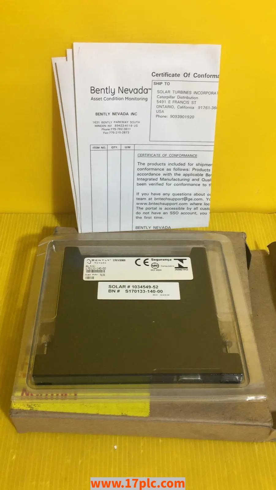 170133-140-00模块 品牌 本特利Bently Nevada 产地美国 品牌进口 全新原装进口正品现货 工控自动化2年保质 报价快
