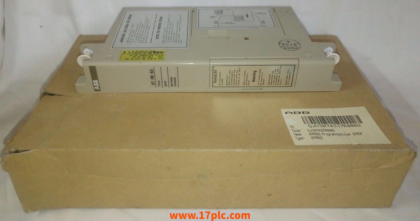 07PR63R2模块 品牌 ABB 产地瑞典/瑞士 全新原装进口正品原厂 现货现发 品牌 自动化模块